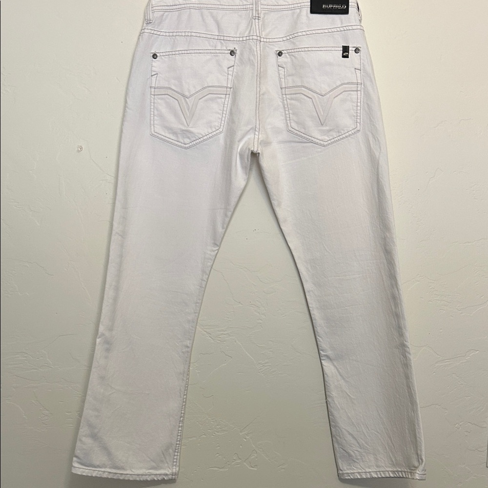 Buffalo David Bitton Men's White Kemitch Slim Boot King Fit Jean - Picture 2 of 14